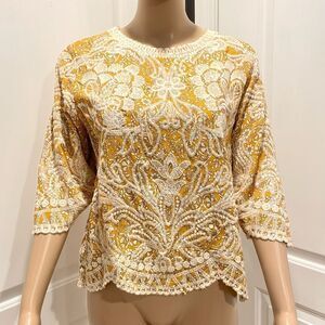 Solitaire BOHO Embroidered Top size M